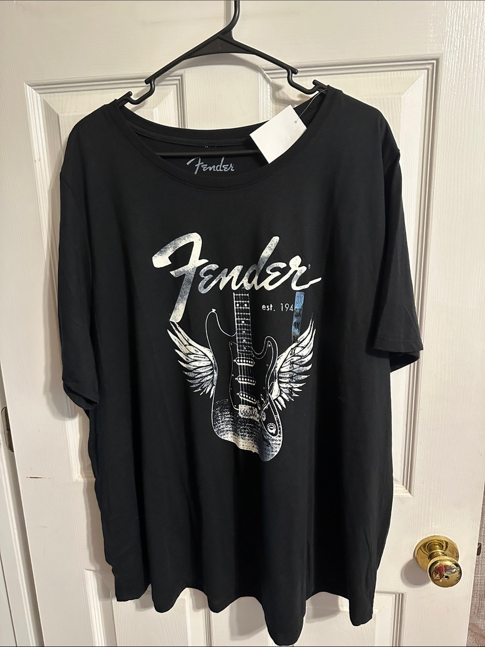Fender Black Tee with Winged Guitar Graphic - Fender